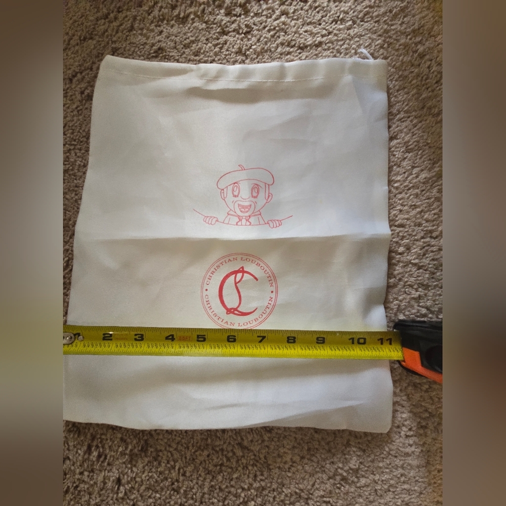 Christian Louboutin White Dust Bag with Red Logo